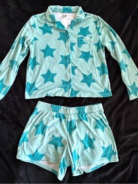 Girls Art Class Pajama Set - Long Sleeve Top & Shorts
